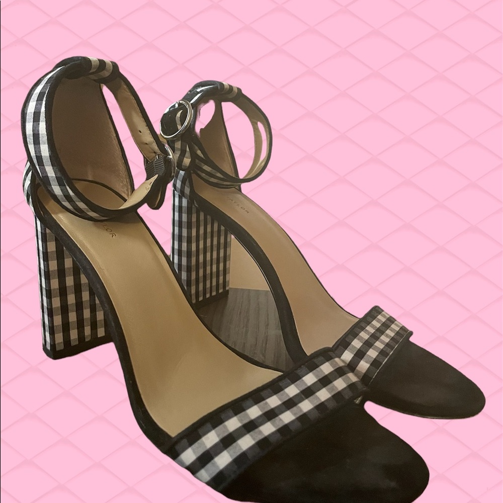 Ann Taylor - Gingham Block Heels - Size 10M